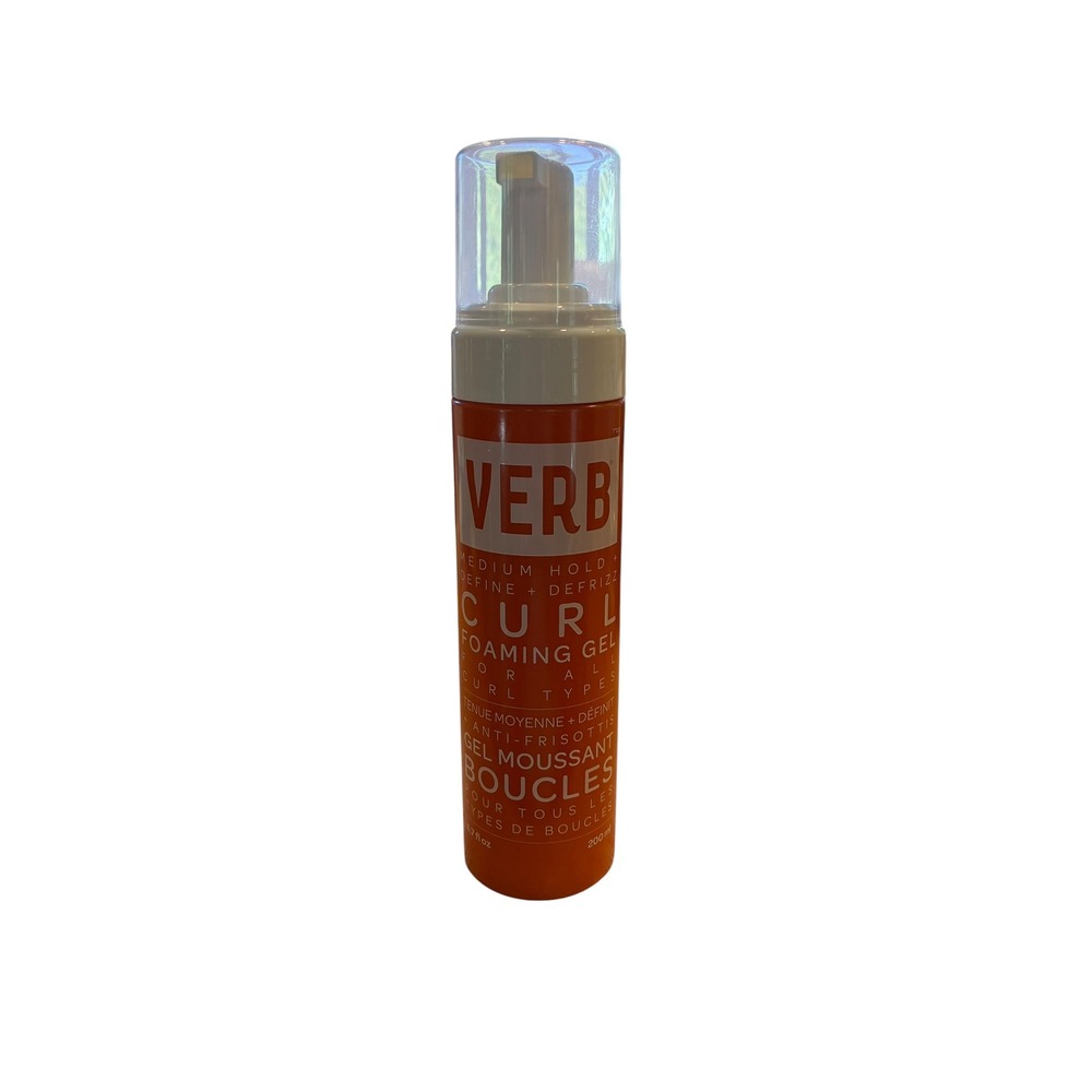 Verb Curl Foaming Gel Medium Hold Define Defrizz All Curl Types 6.7 oz New